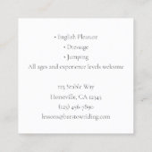 モノグラムのスターアップアイロンズダークレッド騎馬団 スクエア名刺 (裏面)