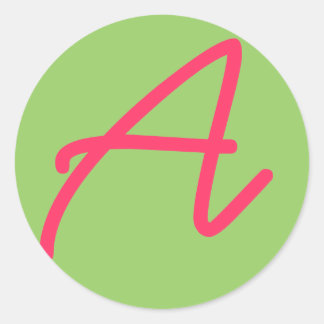 モノグラムのステッカー ラウンドシール