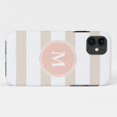 モノグラムのストライプなIphone 5の場合 Case-Mate iPhoneケース (裏面(横))