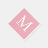 モノグラムのズ結婚ナプキン赤面デザイン スタンダードカクテルナプキン (角)