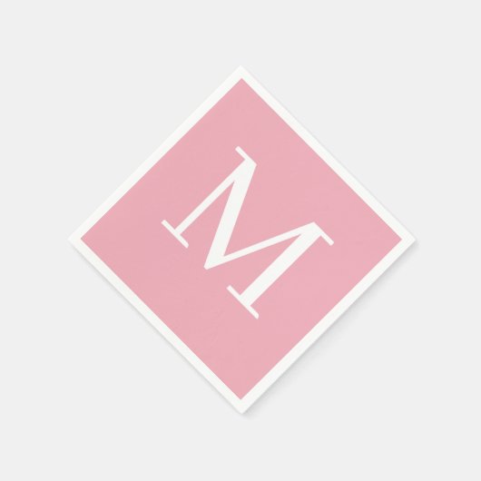 モノグラムのズ結婚ナプキン赤面デザイン スタンダードカクテルナプキン (角)