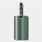 モノグラムのセージグリーンのストライブ柄 ラゲッジタグ (裏面縦)