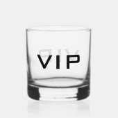 モノグラムのタイポグラフィ付きウィスキーモダン眼鏡 ウイスキーグラス (裏面)