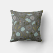 モノグラムのタンポポ花グレイ クッション (裏面)