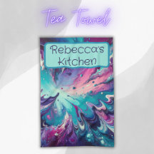 モノグラムのターコイズとピンクの抽象芸術パターン |