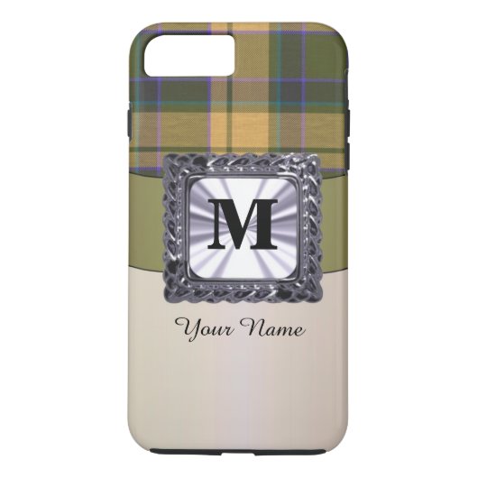 モノグラムのタータンチェック格子模様 Case-Mate iPhoneケース (裏面)