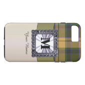 モノグラムのタータンチェック格子模様 Case-Mate iPhoneケース (裏面(横))