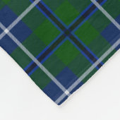 モノグラムのダグラスのタータンチェック フリースブランケット (角)