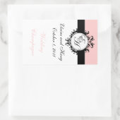 モノグラムのダマスク織のシャンペンのシックでフランスのなラベル 長方形シール (バッグ)