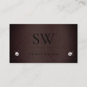 モノグラムのダークグレーとブルゴーニュのスネークパターン 名刺 (正面)