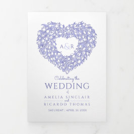 モノグラムのチューリップの物語結婚献納 三つ折りプログラム