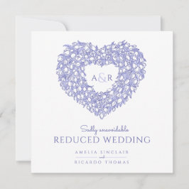 モノグラムのチューリップ減ら結婚ハート 案内状