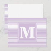 モノグラムのチーズル　紫のストライプ ポストカード (正面/裏面)