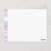 モノグラムのチーズル　紫のストライプ ポストカード (裏面)