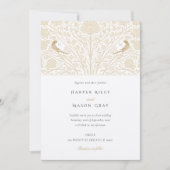 モノグラムのツイビクトリアンバ結婚ーズ 招待状 (正面)