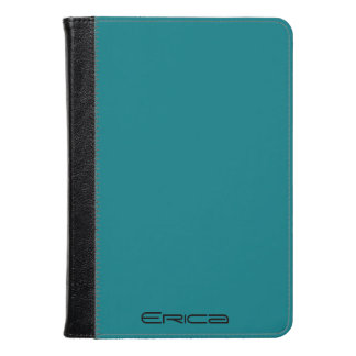 モノグラムのティール(緑がかった色)のKindleの火の場合 Kindleケース