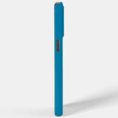 モノグラムのティール(緑がかった色) Case-Mate iPhoneケース (裏面 / 右)