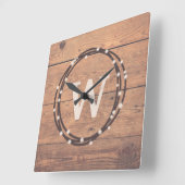 モノグラムのデザイン スクエア壁時計 (傾斜)