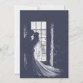 モノグラムのネオンアーチ結婚熱帯写真 サンキューカード (裏面)