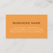 モノグラムのネオンニンジン色の背景 名刺 (裏面)