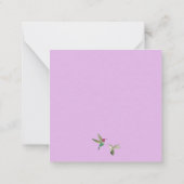 モノグラムのハミングバード ノートカード (裏面)