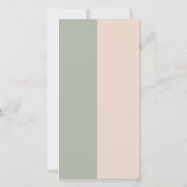 モノグラムのハートの結婚セージのピンクのメニュー (裏面)