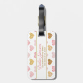 モノグラムのハートパターン ラゲッジタグ (裏面縦)