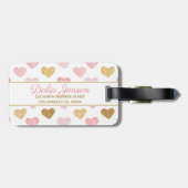 モノグラムのハートパターン ラゲッジタグ (裏面横)