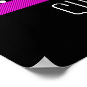 モノグラムのハート付きクラシック応援ポルカドット ポスター (角)