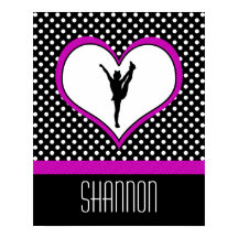 モノグラムのハート付きクラシック応援ポルカドット