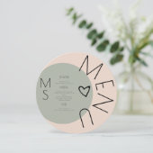 モノグラムのハート結婚のサーキュラージュメニュー (スタンド正面)