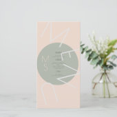 モノグラムのハート結婚のサーキュラージージュピンクメニュー (スタンド正面)