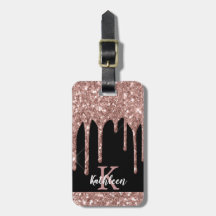 モノグラムのバラ金ゴールドグリッタードリップオンブラック