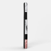 モノグラムのバラ金ゴールドグリッター及び白大理石 Case-Mate iPhoneケース (裏面/右)