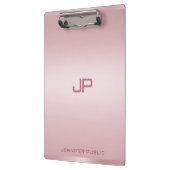 モノグラムのバラ金ゴールドテンプレートクパーソナライズされたラス クリップボード (左)