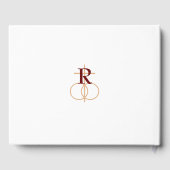 モノグラムのバラ – コセ結婚ージ ゲストブック (裏面)