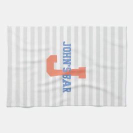 モノグラムのバータオルと縞で飾ります キッチンタオル