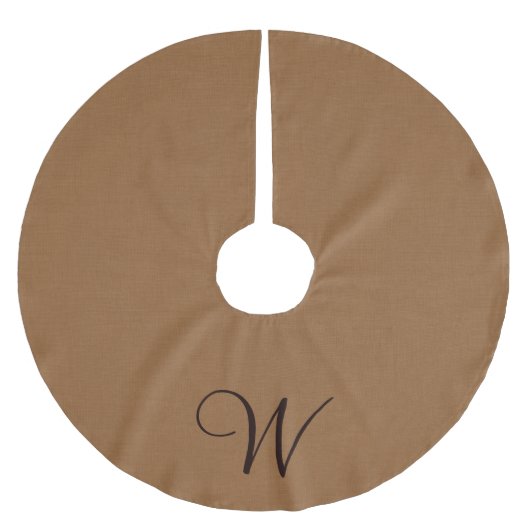 モノグラムのバーラップの木のスカート ブラッシュドポリエステルツリースカート (正面)