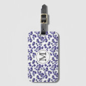 モノグラムのパンジーの荷物のラベル ラゲッジタグ (正面縦)