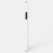 モノグラムのパーソナはっきりしたライズホワイト上のグレー文字 iPhoneケース (右側)