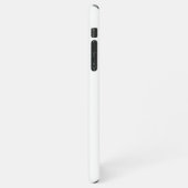 モノグラムのパーソナはっきりしたライズホワイト上のグレー文字 iPhoneケース (左側)