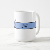 モノグラムのパーソナライズされたファンシーの コーヒーマグカップ (正面右)