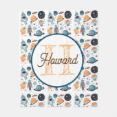 モノグラムのパーソナライズされたフリースブランケット フリースブランケット (正面)