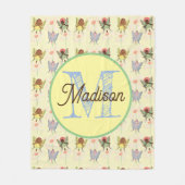 モノグラムのパーソナライズされたフリースブランケット フリースブランケット (正面)