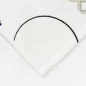 モノグラムのパーソナライズされたフリースブランケット フリースブランケット (角)