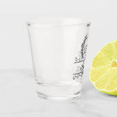 モノグラムのパーソナライズされた姓 ショットグラス (左)