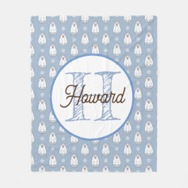 モノグラムのパーソナライズされた極フリースブランケット フリースブランケット