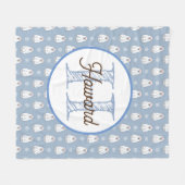 モノグラムのパーソナライズされた極フリースブランケット フリースブランケット (正面(横))