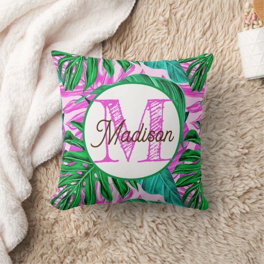 モノグラムのパーソナライズされた熱枕 クッション (ブランケット)