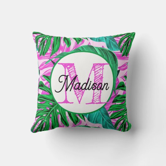 モノグラムのパーソナライズされた熱枕 クッション (裏面)